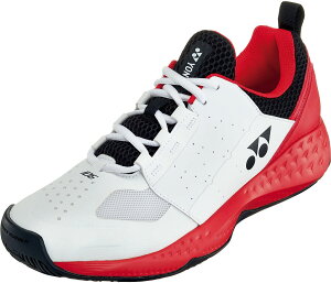 YONEX (ヨネックス) テニス シューズ パワークッション 106 【ホワイト/レッド】 SHT106 114 クレー・オムニ M テニス シューズ メンズ・レディース 男性用・女性用 ホワイト 白 赤 24SS {SK}