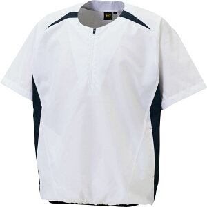 ZETT(ゼット) 野球 ソフトボール ウインドウェア ジャージ ジャケット アウターウェア ハーフジップジャンパー 半袖〈ショートスリーブ〉 メンズ・レディース・ユニセックス 大人用 【