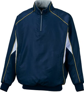 ZETT(ゼット) 野球 ソフトボール ウインドウェア ジャージ ジャケット ジャンパー 長袖 中綿ハーフジップジャンパー 【ネイビー/ホワイト】 BOV450A 2911 メンズ・レディース・ユニセックス