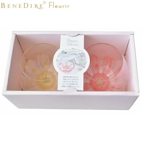 BENEDIRE〜Fleurir〜　ゆらゆらグラス　フルリール・ペアセット　エレガントギフト　東洋佐々木ガラス G098-T268