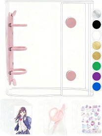 ポイント5倍 シール帳 プラバン 透明 A8 ミニ バインダー 【リフィル×20枚 チャック付きボケット×2枚 下敷き×2枚】 PPシート カードポケット シール台紙 手帳 プリ帳 カードスリーブ 透明シール帳 はがせる バインダー型ノート