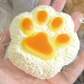 ポイント3倍 スクイーズ もちもちスクイーズ ケーキおもちゃ 肉球スクイーズ 水感触の伸縮性スティッキーボー 弾力性抜群で柔らかい手触り シリコン製ブルーベリーシュークリームスクイーズ 月見おにぎり＆猫の手デザイン ストレス解消 子供も大人も大好き！