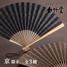扇子 メンズ ＜紋様土佐和紙扇子セット＞ 袋ケース付き 京扇子 日本製 男性用 父の日 お中元 名入れ プレゼント ギフト 記念日 お祝い おしゃれ 縁起物 【創業1718年 京都老舗 扇子の白竹堂】