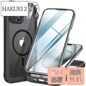 yzMiracase iPhone15 p P[X MagSafeΉ 9H KX 360°ی X}zP[X iPhone15 p Jo[ Sgop[یP[X 6.1C` tJo[ CX[dΉ }OZ[tΉ }O