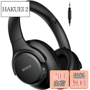 �y���������z���C�����X �w�b�h�z�� KVIDIO Bluetooth 5.3 65���ԍĐ� �w�b�h�z�� 40mm HD �h���C�o�[���j�b�g �I�[�o�[�C���[�w�b�h�z�� �}�C�N���� �w�b�h�z�� �L�� ���� ���p �Չ� ���^ �n���Y