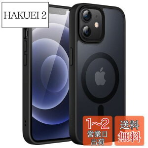 yzJEDirect iPhone 12/12 Pro 6.1C`p }Olbg P[X MagSafeɑΉ ̃}bgw ^ ϏՌ Jo[ (ubN)