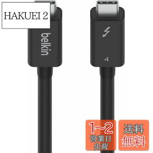 yzBelkin USB-CP[u Thunderbolt 4/USB4 100W 40Gbpsf[^] 8KΉ iPhone 15/MacBook/iPad Pro/iMac/WindowsΉ CeF USB-IFF 2m ubN INZ002bt2MBK