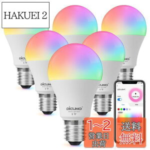 yzy AlexaFzDiCUNO X}[gd E26 LEDd 60W 9W 800lm F Alexa Google Ή dFEF }`J[ 1600F RGBCW Lz Wi-Fi Bluetoothڑ nusv PSEF؍ς 6