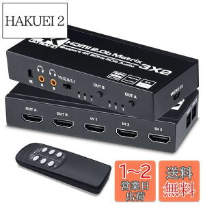 yzELEVIEW HDMI }gbNX ؑ֊ ZN^[ 32o 4K@60Hz HDRΉb (fW^E3.5mmXeIo) HDMI2.0b/HDCP2.2 z XCb`[ PS4 /PS5 /Nintendo Swich/Fire TV Sti