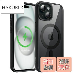 yzJETech iPhone 15 6.1C`p }Olbg P[X MagSafeɑΉ Ռz op[Jo[ \bhJ[}bgTPUt[ h~ NAobN (ubN)