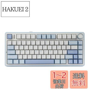 yzEPOMAKER x Aula F75 Q[~OL[{[h KXPbg JjJL[{[h 5wpbhmut 75% CX zbgXbpu Bluetooth/2.4GHz/USB-C RGB ZKF؎擾 (Sea Salt Blue, L