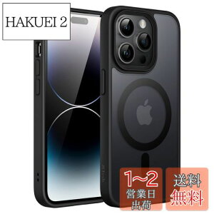 yzJETech iPhone 14 Pro 6.1C`p }Olbg P[X MagSafeɑΉ ̃}bgw ^ ϏՌ Jo[ (ubN)