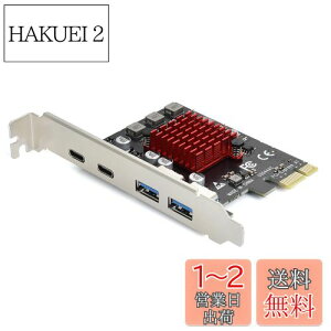 yzELUTENG USB3.1݃{[h 4{[h y2 USB-A & 2 USB-Cz 5Gbps PCIEC^[tF[XJ[h USB3.0gJ[h PCI-Express3.0ڑ PCI-E X1/X4/X8/X16 Windows 11/10/8/7/XP/VistaΉ