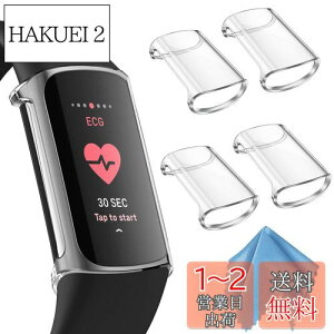 yzFintie for Fitbit Charge 6 / 5 P[X NA \tg TPU bL XN[Jo[ Sʕیop[ VF EȒP ϏՌ tBbgrbg یJo[ (4Zbg)(NA)