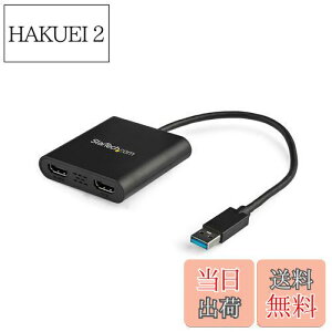 【送料無料】StarTech.com USB 3.0 - HDMI変換アダプター/2画面/4K30Hz+1080p/Windowsのみ macOS ChromeOS Linux非対応 USB32HD2