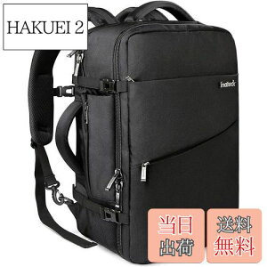 �y���������z[Inateck] 40L ���s �����b�N ��e�� 3way �o�b�N�p�b�N �@���������� ���[�� �o�� �y�� ����h�~ �������H 15.6-17�C���`PC �o�b�O �j�����p �ʋ� �ʊw �l�C �ϏՌ� ������� �u���b�N