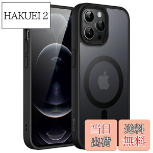 yzJETech iPhone 12 Pro Max 6.7C`p (12ProMax) }Olbg P[X MagSafeɑΉ ̃}bgw ^ ϏՌ Jo[ (ubN)