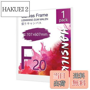 【送料無料】HANSILK キャンバス 張りキャンバス キャンバスボード F20 707mmx607mm 【1枚】油絵 画材 画布 油絵の具 ギャラリー用 油彩・アクリル兼用 化繊綿製 オイル漏れ防止 厚手 中目 子供 初