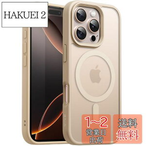 yzJETech iPhone 16 Pro 6.3C`p }Olbg P[X MagSafeɑΉ ̃}bgw ^ ϏՌ Jo[ (fU[g`^jE)