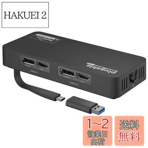 yzPlugable USB-C ϊOtBbNA_v^AfBXvCϊ Windows p fA 4K HDMI  DisplayPortAC[Tlbg|[gAUSB 3.0AUSB Type-C Ή