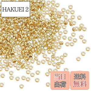 【送料無料】UNICRAFTALE 約400個 つぶし玉 カシメ玉 1.5mm かしめ玉 304ステンレス ボールチップ ビーズチップ 24K金メッキ エンドビーズ 金具 クリンプエンド 折り圧着ビーズカバー ビーズパーツ