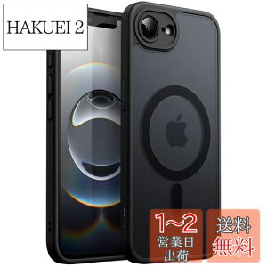 yzJETech iPhone 16e 6.1C`2025p }Olbg P[X MagSafeɑΉ ̃}bgw ^ ϏՌ X}zJo[ (ubN)