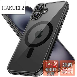 yzJETech iPhone 16 Plus 6.7C`p }Olbg P[X MagSafeΉ Ռz op[Jo[ h~ NAobN (ubN)
