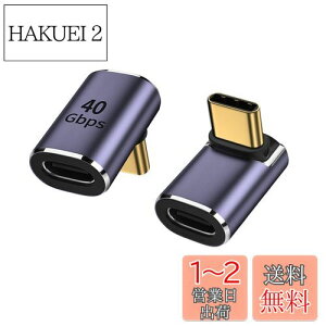 yzYFFSFDC USB C ϊ A_v^[ 2Zbg ㉺ 90° ~hxgy40Gbpsf[^]&100W/5A}[d& 8K@60HzfózL L^ ^Cvc type-c ϊA_v^ 90x IX X USB C RlN