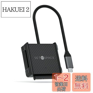 yzSETMSPACE SATA USB C 3.0ϊP[u 2.5C`/3.5C`n[hfBXNhCu HDD SSD SATA USB TYPC CϊP[u5Gbps  12V 2AdA_v^t-0.3M