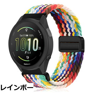 �y���������z[KeeFos] 20mm �o���h Garmin(�K�[�~��) Forerunner 570 42mm/165/245/645/Approach S50/S44/Vivoactive 6/Vivoactive 5/Venu Sq 2/Venu 2 Plus �Ή� �����o���h �i�C�����f�� ���C�o�b�N�� �}�O�l�b�g���o�b�N�� ��