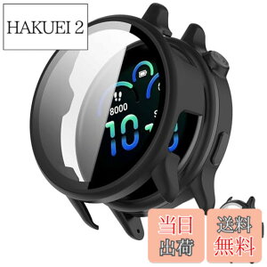 �y���������zINIAYOH For Garmin vivoactive 6 �J�o�[ �K�[�~�� vivoactive 6 �ی�P�[�X �����K���X�t�B����+���ϏՌ�PC�t���[�� ���˒ጸ �w��h�~ �y�ʃX�����݌v (�u���b�N)