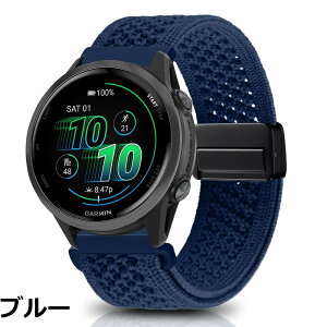 �y���������z[KeeFos] 20mm �o���h Garmin(�K�[�~��) Forerunner 570 42mm/165/245/645/Approach S50/S44/Vivoactive 6/Vivoactive 5/Venu Sq 2/Venu 2 Plus �Ή� �����o���h �i�C�����f�� ���C�o�b�N�� �}�O�l�b�g���o�b�N�� ��