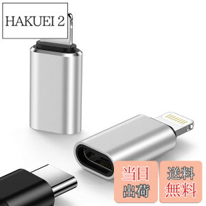 �y���������zType C to Lightning �ϊ��A�_�v�^ 2�Z�b�g �^�C�vC����IOS�ϊ�480Mbps�f�[�^�]��/10w�����[�d USB-C iPhone �ϊ��R�l�N�^ �A���~�����O�� �y�ʏ��^ �F�F�V���o�[