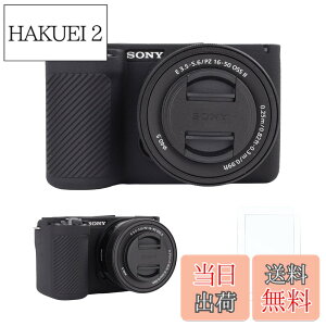 �y���������zRieibi �V���R���ی�P�[�X Sony Alpha ZV-E10 II �J�����P�[�X �X�N���[���v���e�N�^�[2�t�� �y�� ZV-E10II�P�[�X �O���b�v���o���� Sony ZV-E10 II�J�����P�[�X�p �F�F�u���b�N�A�T�C�Y�F
