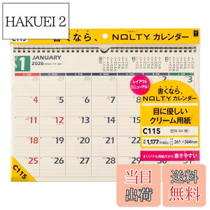 �y���������z�\�� NOLTY 2026�N �J�����_�[ �Ǌ|�� ���^ �F�FC115�A�T�C�Y�FB4