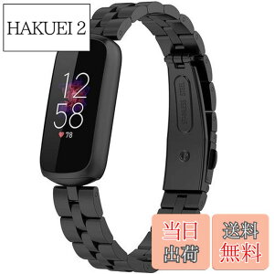 �y���������z�Ή�Fitbit Luxe/Luxe Special Edition �o���h �X�e�����X �t�B�b�g�r�b�g Luxe �o���h �ϋv�� �K�тɂ��� Fitbit Luxe Special Edition �����x���g ���߉\ �r�W�l�X�� �j���ʗp�i�u���b�N�j