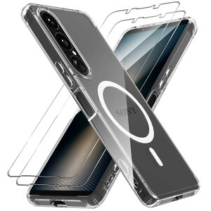 �y���������z�y1��+2���Z�b�g�zXperia 1 VII �P�[�X(1��MagSafe�Ή�)+�K���X�t�B����(2��) SO-51F/XQ-FS44/SOG15 Greerass Xperia 1 VII ��p �J�o�[ �K���X�t�B�����t�� MagSafe�Ή� ���^ ���y�� �ϏՌ� �C�菝�h�~