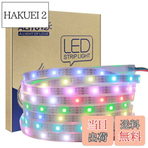 �y���������zALITOVE LED�e�[�v���C�g �C���~�l�[�V���� LED���C�g WS2812B �A�h���X�\ 5050 RGB SMD 5 m 150�s�N�Z�����F �h��IP67�z���C�gPCB DC5V