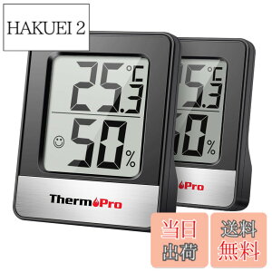 �y���������zThermoPro�T�[���v�� ���x�v �����x�v ���x���x�v ���� �����v �f�W�^�� ���� �R���p�N�g ��}�[�N �Ǌ|�� ���X�^���h �}�O�l�b�g TP49 �u���b�N 2�p�b�N