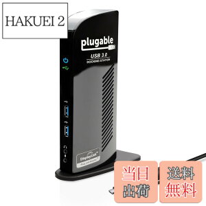 �y���������zPlugable USB3.0 / USB-C �p�h�b�L���O�X�e�[�V���� �c�u�� Windows ����� Mac �p - �f���A�����j�^�[ HDMI DVI VGA �|�[�g �M�K�r�b�g �C�[�T�l�b�g USB3.0 �|�[�gx2 USB 2.0 �|�[�gx4 �������o��