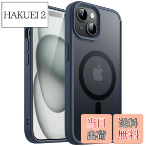 �y���������zJETech iPhone 15 Plus 6.7�C���`�p �}�O�l�b�g �P�[�X MagSafe�ɑΉ� �������̃}�b�g�w�� ���^ �ϏՌ� �J�o�[ (�X�g�[���u���[)
