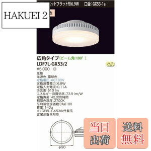 �y���������z���Ń��C�e�b�N E-CORE LED�d�� LED���j�b�g�t���b�g�`6.9W(����GX53-1a) ���L�p�^�C�v�� LDF7L-GX53/2