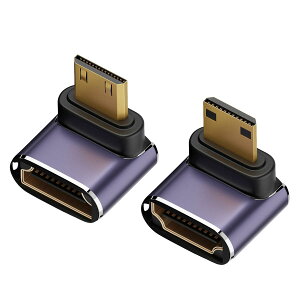�y���������zYFFSFDC Mini HDMI�I�X-HDMI���X�A�_�v�^�[ �y2�Z�b�g�z 90�x+270�x �~�j HDMI �I�X - HDMI ���X�A�_�v�^ L�^ Mini HDMI �����A�_�v�^ 8K@60Hz 4K@120Hz �e���r HDR �t��HD �Ή� �|�[�^�u���f�B�X�v