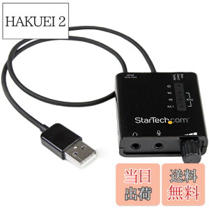 �y���������zStarTech.com USB - DAC�w�b�h�z���A���v S/PDIF�Ή� 96kHz/24bit 2x 3.5mm�~�j�W���b�N 1x 3.5mm�g�X�����N�ی^�R�l�N�^ ICUSBAUDIO2D
