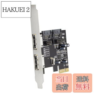 �y���������zJSER PCI-E - 4�|�[�g SATA 3.0 ESATA PCIE SATA3 6Gbps �g���J�[�h PCI-E�A�_�v�^�[