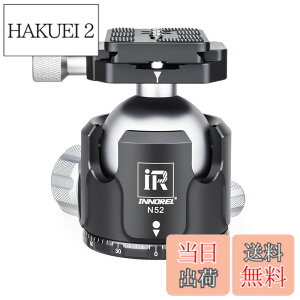 �y���������zINNOREL ���R�_�� �{�[���_�� �����_�� N�V���[�Y ��d�S �ω׏d�ő�30kg �{�[���w�b�h���a 52mm ���� CNC �A���~���� �O�r ��r ��჌�t �B�e DSLR �r�f�I�J�����p 360�x��] �p�m���} 