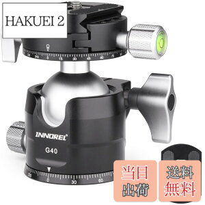 �y���������zINNOREL ���R�_�� �{�[���_�� ��d�S �ω׏d�ő�20kg �{�[���w�b�h ���a 40mm CNC �A���~���� �O�r ��r ��჌�t �B�e DSLR �r�f�I�J�����p 360�x��] �_�u���p�m���} �����_�� 3/8�l�W
