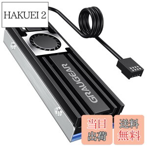 �y���������zGRAUGEAR M.2 2280 SSD�q�[�g�V���N �A���~�j�E�� 20mm�̍����t�@�� �����̃q�[�g�p�C�v ���w�̃q�[�g�V���N�f�b�L �T�[�}���p�b�h�Ƃ����f�U�C�� NVME NGFF SATA M.2 SSD�ɋ��͂ȗ�p���