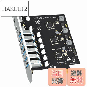 �y���������zGLOTRENDS U6A2C 8�|�[�g PCIe USB �g���J�[�h, 6 Type-A & 2 Type-C �|�[�g USB3.2 Gen1 (USB3.0), Windows/Linux �Ή��iMac OS ��Ή�)