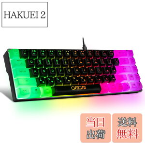 �y���������zCHONCHOW �Q�[�~���O�L�[�{�[�h ���^ 68�L�[60%���^�f�U�C�� ���� PS4/PS5�Ή� ����L�[�{�[�h RGB�o�b�N���C�g �e���L�[���X �L�[�{�[�h �p��z�� USB�L�� Windows 10/8/7/xp/VISTA PC/�m�[�g